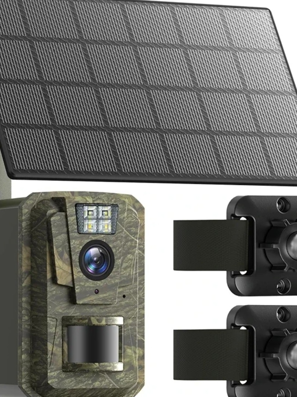 4G LTE Camouflage Solar Trail Camera with Night Vision & Motion Sensor